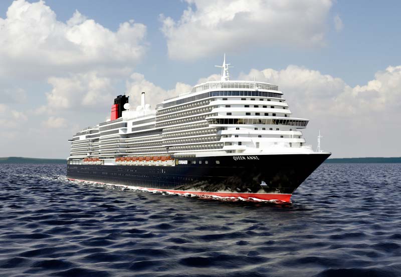 nieuw cruiseschip Queen Anne van Cunard Line
