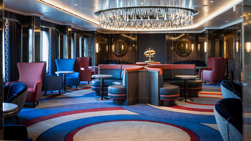 The Chart Room van Cunard cruise schip Queen Anne