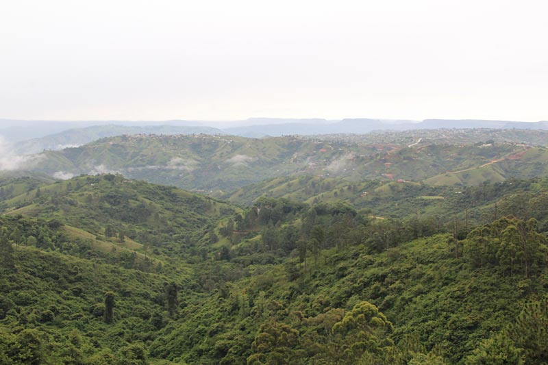 Valley of 1000 Hills, Zuid--Afrika vanuit Durban