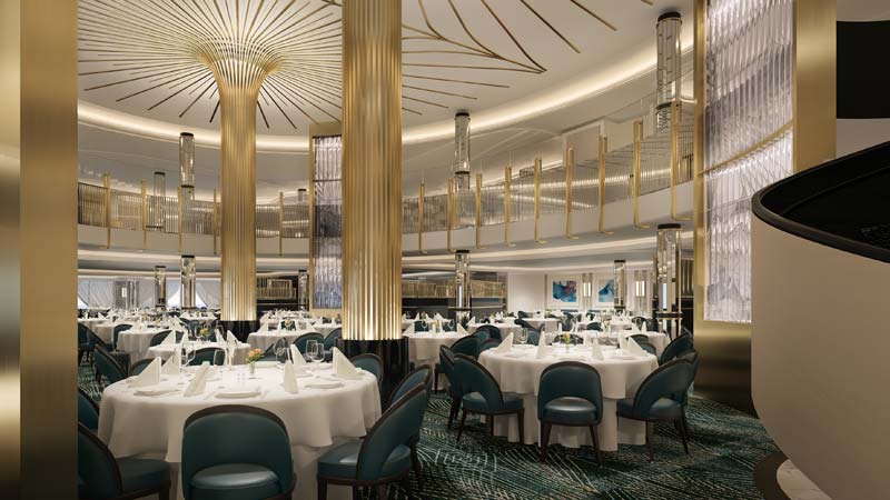 Britannia Restaurant op Cunard Line cruiseschip Queen Anne