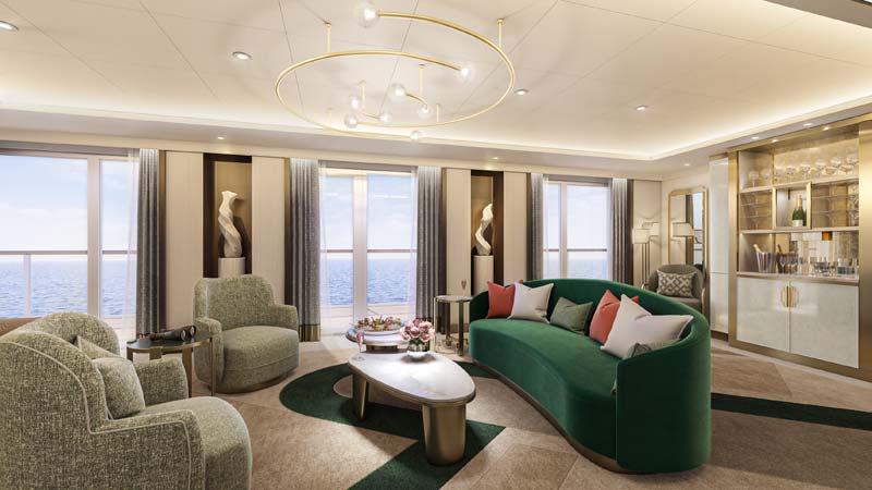 Grand Suite op Cunard Line cruiseschip Queen Anne