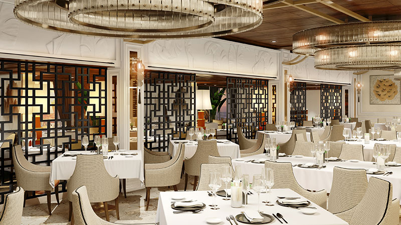 red ginger aziatisch restaurant op cruiseschip vista van oceania cruises