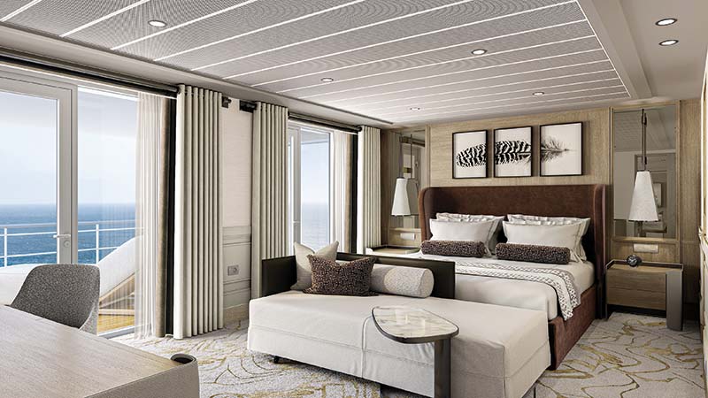 grand suite op cruiseschip seven seas grandeur van regent seven seas cruises