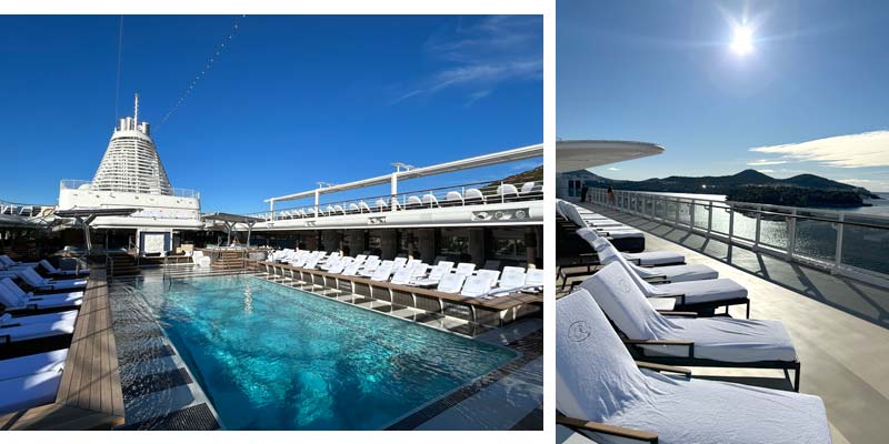 Zwembad en zonnedek - reisverslag Regent Seven Seas cruiseschip Seven Seas Grandeur
