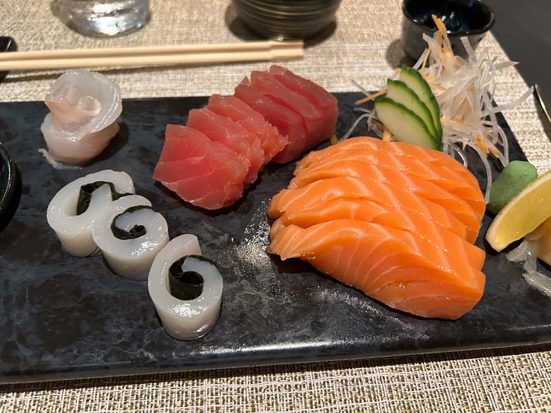 Sushi en sashimi in Kaiseki op de Silver Nova van Silversea Cruises